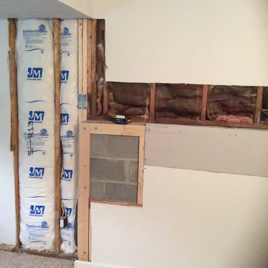 Wall insulation replacement during Contents Cleaning & Restoration in Island Lake